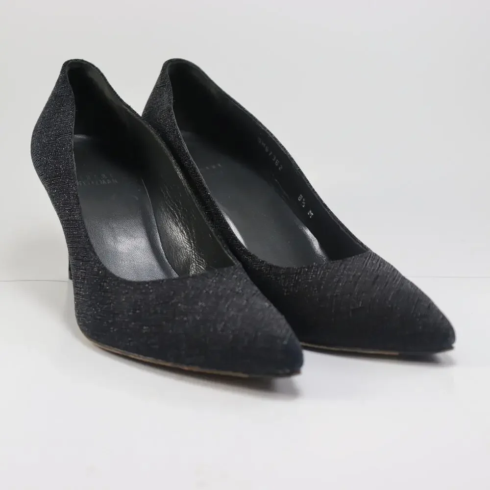 Stuart Weitzman Pumps‎ 8.5 Black Womens Pointed Toe Stiletto Heels QH67362